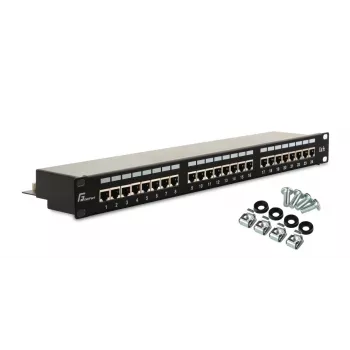 GETFORT PGF-5EFTP24-B6 Panel de parcheo FTP Cat.5e 24 puertos 1U negro