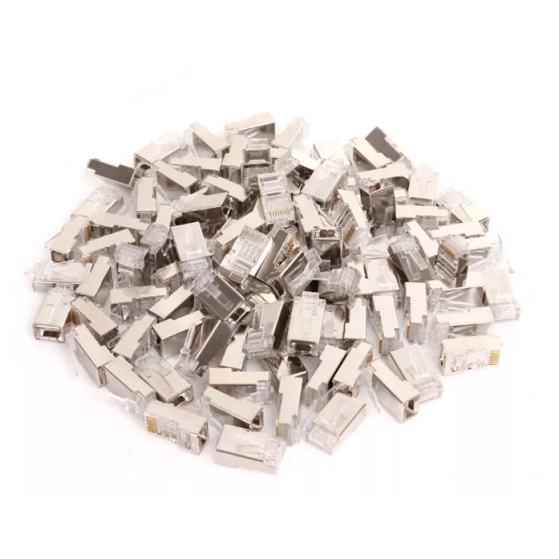 GETFORT Conector blindado RJ45 CAT.5e 8P8C (100 unidades)