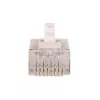 GETFORT Conector blindado RJ45 Cat.6 8P8C (100 unidades) - Contactos dorados, transparente