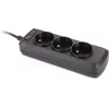GETFORT regleta de enchufes SAI C14 con 3 tomas francesas tipo E, 1,5 m, negra