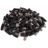 Conector BNC macho para cable coaxial RG-59, 75 ohmios, conexión por tornillo, carcasa de plástico, negro, 100 uds.