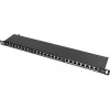 Panel de parcheo FTP Cat.5e 24 puertos 0,5U negro GETFORT PGF-5EFTP24-B8