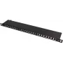 Panel de parcheo FTP Cat.5e 24 puertos 0,5U negro GETFORT PGF-5EFTP24-B8