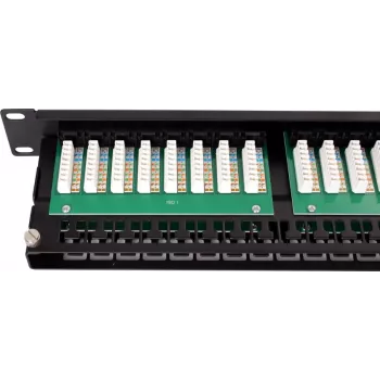 GETFORT PGF-5EUTP48-B9 panel de parcheo UTP Cat.5e 48 puertos 2U 19