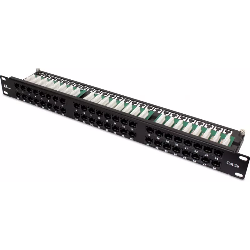 GETFORT PGF-5EUTP48-B9 panel de parcheo UTP Cat.5e 48 puertos 2U 19