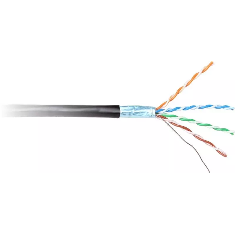 GETFORT Cat.5e F/UTP cable de parcheo exterior 305m negro
