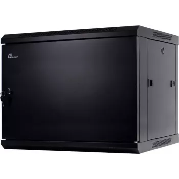 GETFORT CALI 9U 600x600 armario servidor de pared con puerta maciza de acero - negro