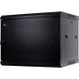 GETFORT CALI 9U 600x600 armario servidor de pared con puerta maciza de acero - negro