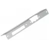 ELEKTRA-PLUS escudo de puerta angular largo para mano derecha, marrón, 240x40 mm, acero, pintado, para cerradura de perfil europeo, montaje en superficie, puerta interior, serie 2423