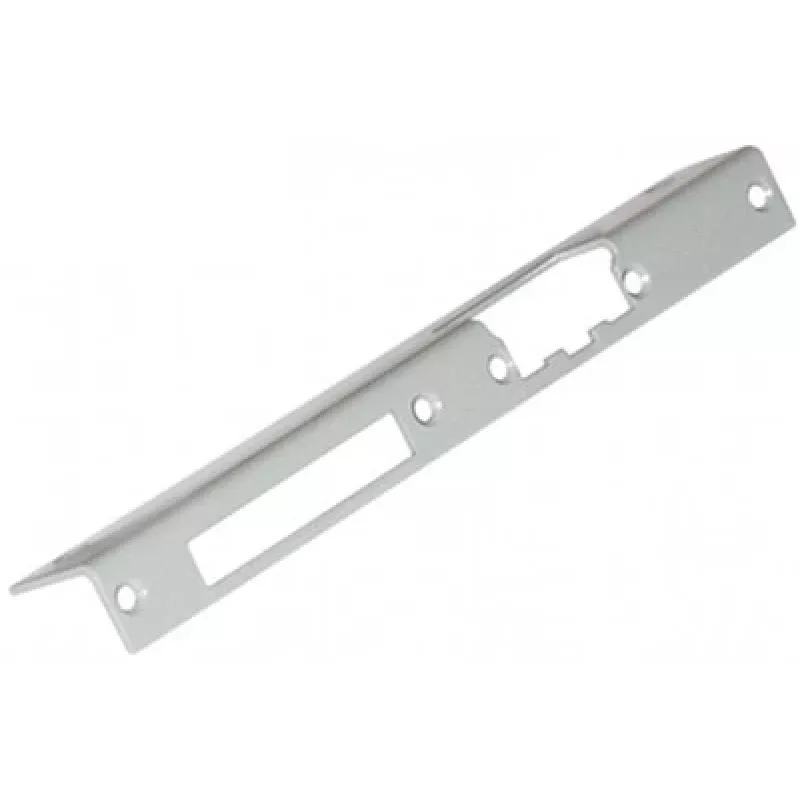 ELEKTRA-PLUS escudo de puerta angular largo para mano derecha, marrón, 240x40 mm, acero, pintado, para cerradura de perfil europeo, montaje en superficie, puerta interior, serie 2423