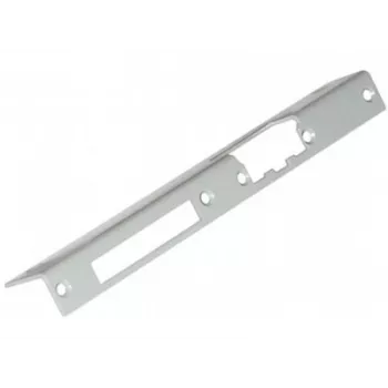 ELEKTRA-PLUS escudo de puerta angular largo para mano derecha, marrón, 240x40 mm, acero, pintado, para cerradura de perfil europeo, montaje en superficie, puerta interior, serie 2423