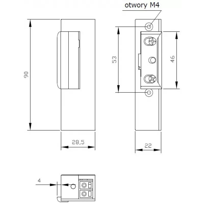 ELEKTRA-PLUS R3 cerradero eléctrico derecho con memoria y bloqueo