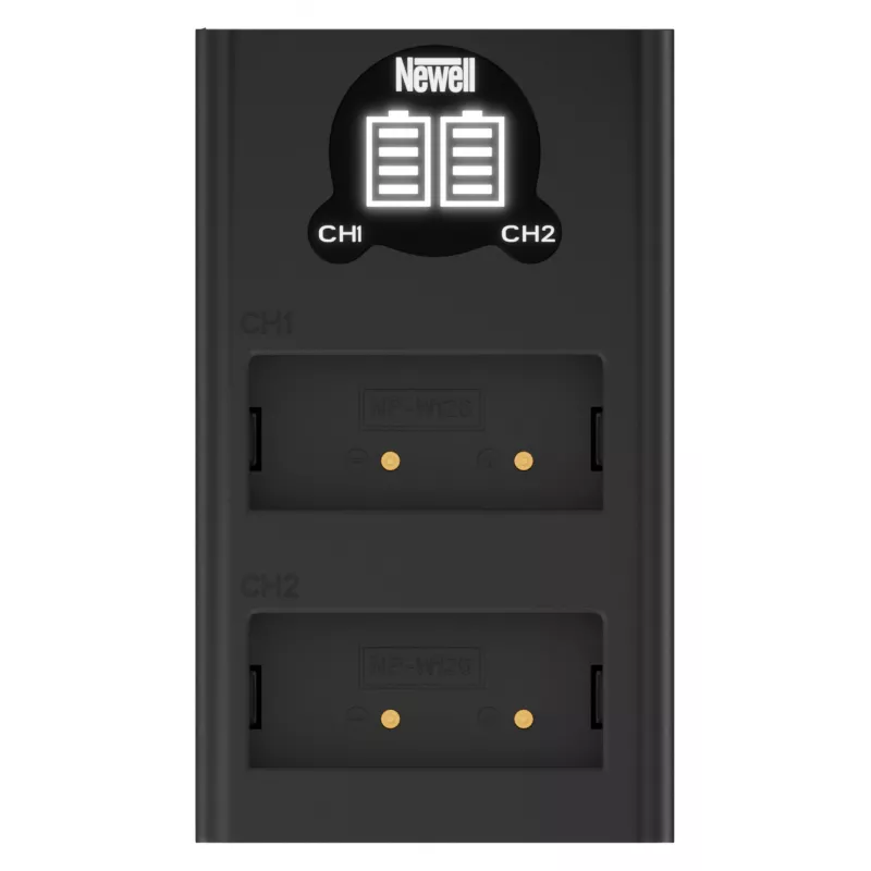 Newell Cargador de doble canal DL-USB-C para baterías Fujifilm NP-W126