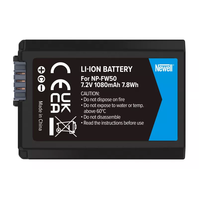 Newell Batería de repuesto para Sony NP-FW50, 1100mAh, 7,4V Li-Ion, Negro