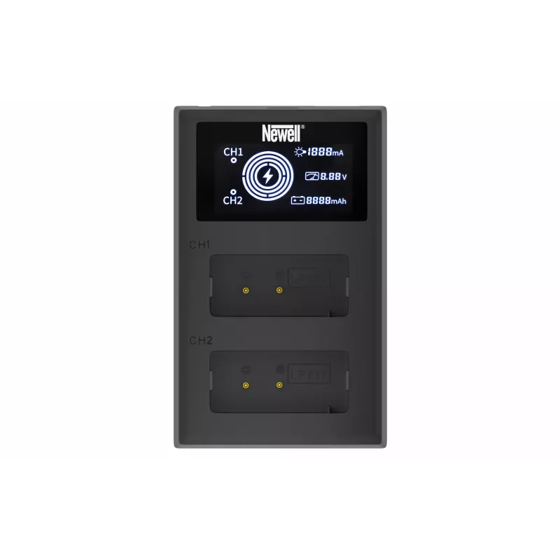 Newell Cargador de doble canal FDL-USB-C para baterías Canon LP-E17