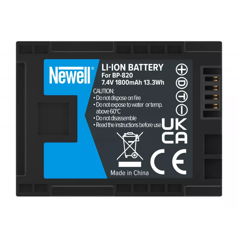 Newell Batería de repuesto BP-820 para videocámara Canon