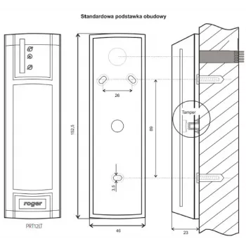 ROGER PRT12LT-BK lector de proximidad