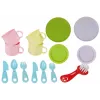 LEAN TOYS lavabo de colores con grifo y lavavajillas con accesorios