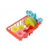 LEAN TOYS lavabo de colores con grifo y lavavajillas con accesorios