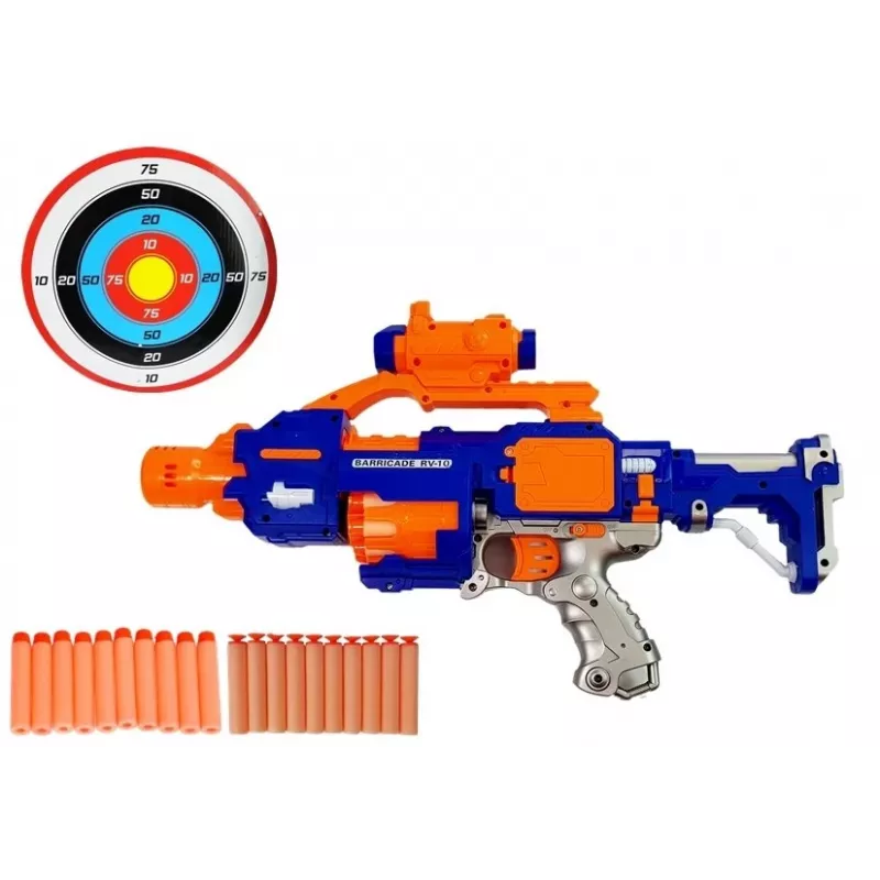 LEAN TOYS rifle de espuma con diana giratoria 45 cm