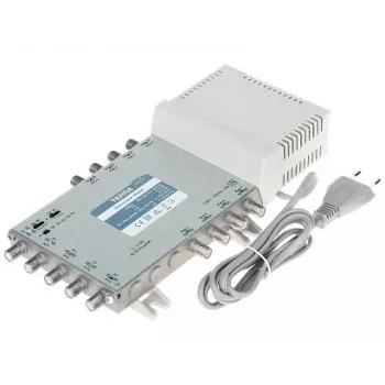 TERRA multiswitch MR-508 amplificador de distribución de satélite y terrestre 5 in/8 out