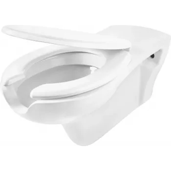 DEANTE inodoro con asiento para personas con movilidad reducida - WC compacto de salida horizontal, cerámica blanca, asiento con cierre suave, doble descarga 3/6L