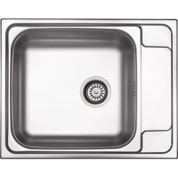 DEANTE Fregadero de acero 1 seno con escurridor