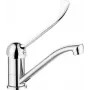 DEANTE Grifería de lavabo con caño giratorio - maneta clínica, cromo, montaje en superficie de un orificio, 7 L/min