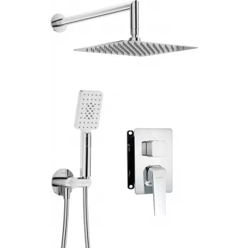 DEANTE Omnires Y Conjunto de ducha empotrado con caja mezcladora, cromo, 2 salidas
