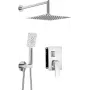 DEANTE Omnires Y Conjunto de ducha empotrado con caja mezcladora, cromo, 2 salidas