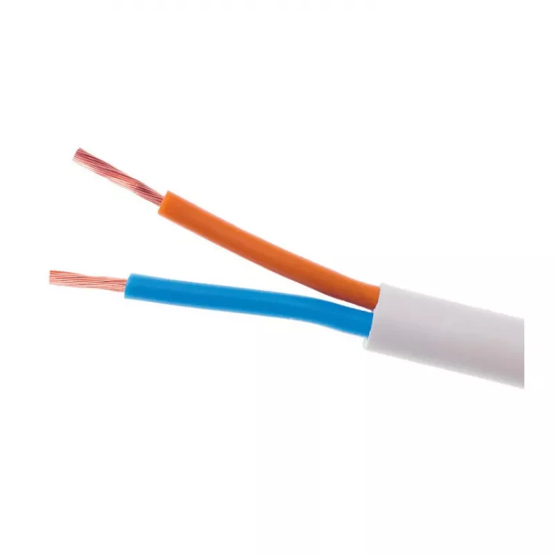 ELEKTROKABEL OMY 2x1mm² H03VV-F Cable eléctrico blanco 100m