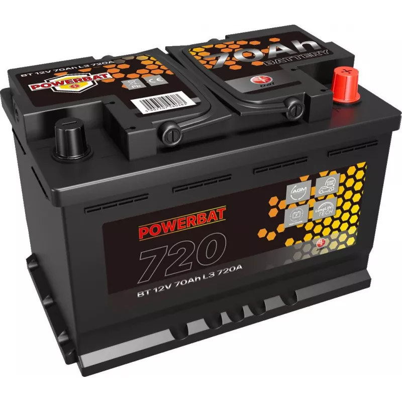 POWERBAT L3 12V 70Ah Batería AGM Start-Stop
