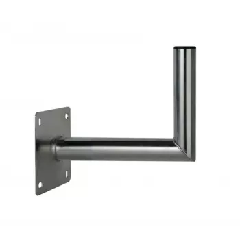CORAB USL-48/250AL Soporte de pared angular para mástil de 48mm, saliente 250mm, aluminio, plateado