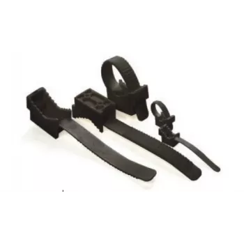TRYTYT UP-50UV Fijación para bridas negro (10 uds.)