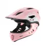 ROCKBROS TT-32002 Casco infantil convertible Rabbit con mentonera desmontable, talla M (54-58 cm), rosa