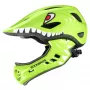 ROCKBROS TT-32004 Casco de bicicleta infantil Shark con mentonera desmontable, talla M (54-58 cm), verde