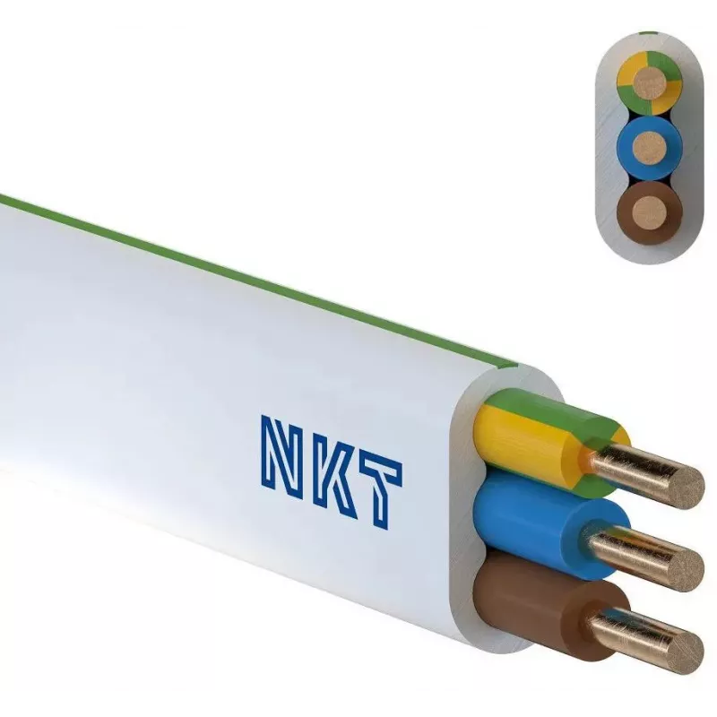NKT instal PLUS YDYp 3x2,5 mm² Cable eléctrico 100m blanco