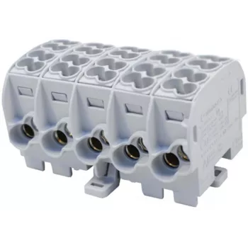 SIMET SIMBLOCK SCB 25-5X Bloque de distribución Al/Cu 1x25mm² entrada 5x1,5-16mm² salida gris
