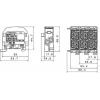 SIMET SCB 25 Bloque de distribución derivación Al/Cu 80-110 SIMBLOCK, azul 81501003