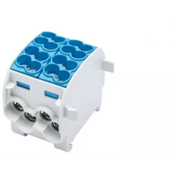 SIMET SCB 25-2 Bloque de distribución derivación Al/Cu, azul, 81505003