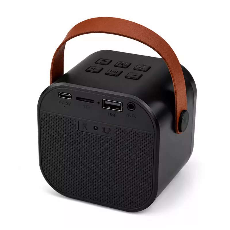 LEAN Set de karaoke altavoz Bluetooth dos micrófonos luces LED negro