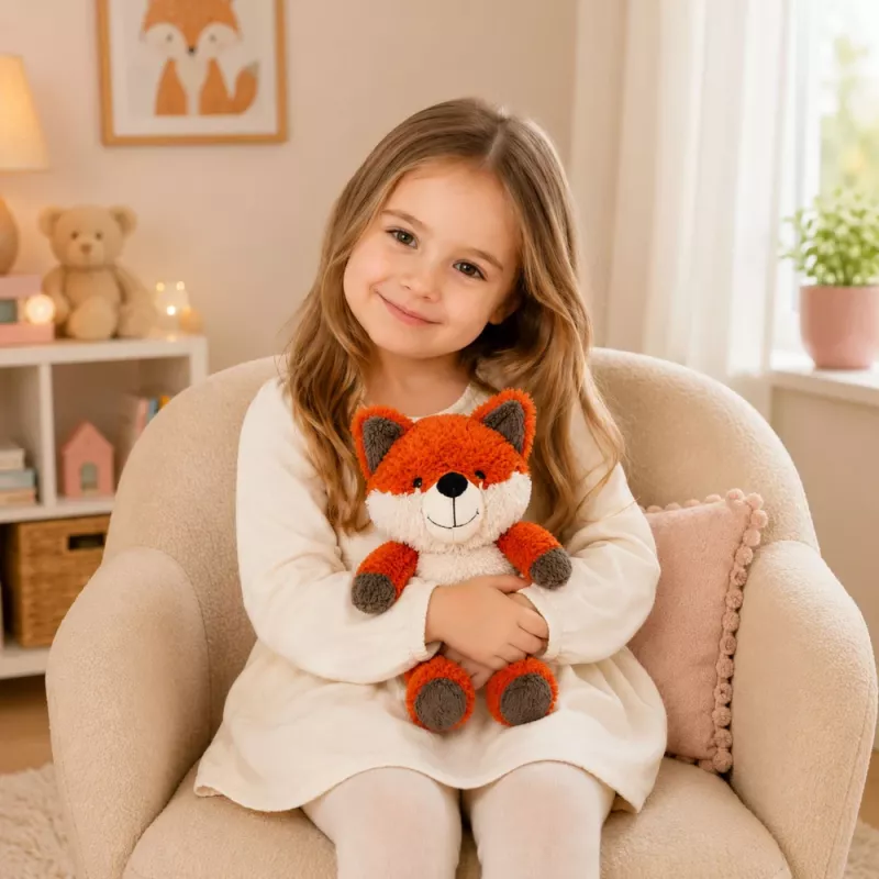 LEAN TOYS Zorro de peluche Suave 28 cm