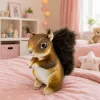 LEAN TOYS Ardilla de peluche Mascota Peluche Realista marrón 22 cm