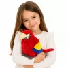 LEAN TOYS Loro de peluche Guacamayo Ave exótica Mascota Peluche rojo 24 cm