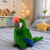 LEAN TOYS Loro de peluche Guacamayo Ave exótica Mascota Peluche verde 24 cm