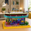 LEAN TOYS Bloques de construcción Barco Titanic sobre un arrecife de coral 3892 piezas