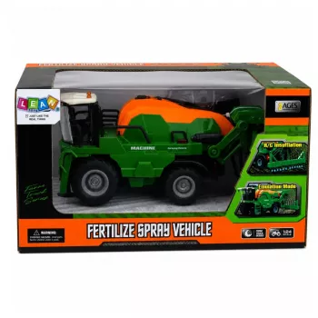 LEAN TOYS Cosechadora con función de pulverización, luces, sonidos, 1:24