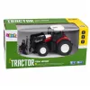 LEAN TOYS RC Tractor agrícola rojo con mando a distancia y pinza para balas 1:24