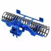 LEAN TOYS Tractor con mando a distancia y rodillo RC luces rojo 1:24