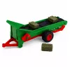 LEAN TOYS Tractor agrícola con cinta transportadora, RC luces para balas, con mando a distancia, escala 1:24